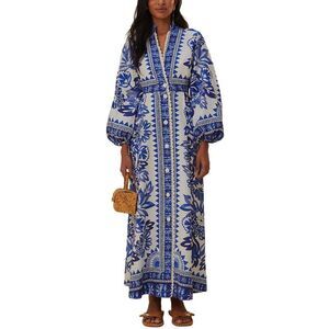 Blue Floral Maxi Dress